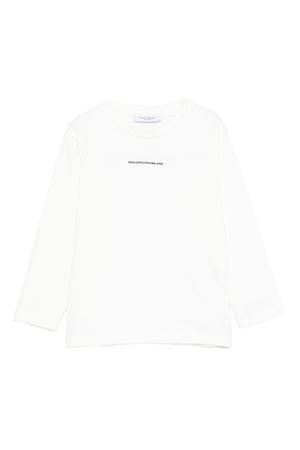 white cotton tshirt PAOLO PECORA KIDS | PP4157GEBL